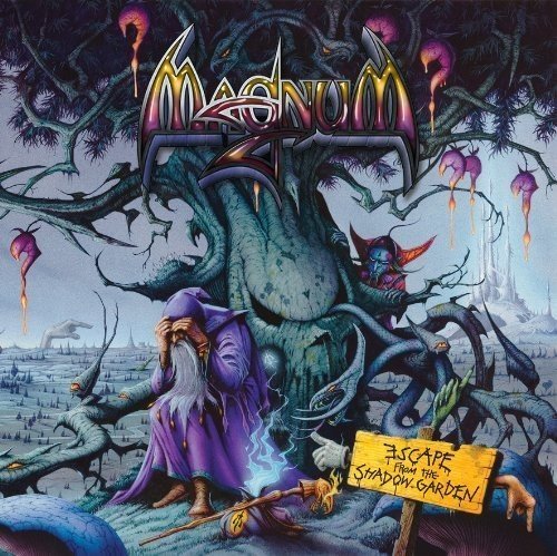 Album cover art featuring a wizard sitting before a dark, twisted tree.