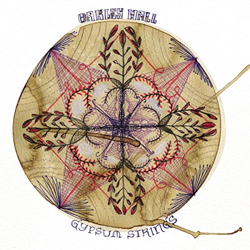 CD cover for Oakley Hall’s “Gypsum Strings” featuring floral embroidery art.