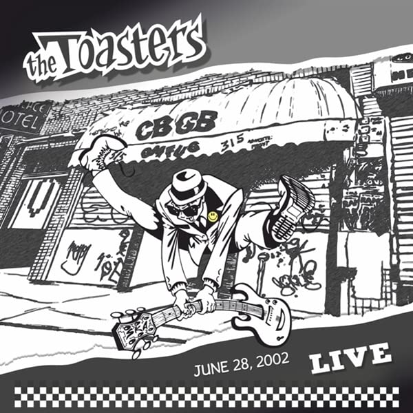Black and white album cover for The Toasters, live at CBGB, 2002.