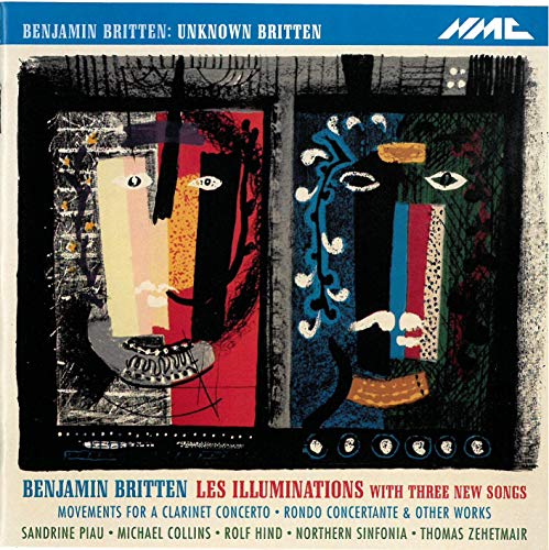 CD cover for "Unknown Britten" featuring abstract, colorful shapes and text.