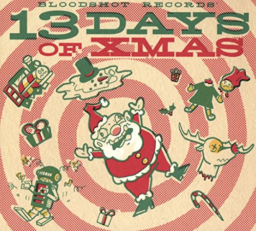 CD cover with whimsical cartoon illustrations of Christmas characters.