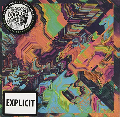 CD cover with abstract pixelated art and band name "Psychedelic Porn Crumpets".