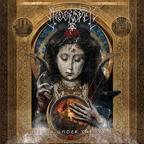 CD cover for Moonspell’s “Lisboa Under The Spell” with ornate, dark imagery.