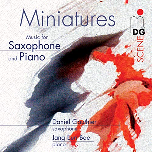 CD cover for "Miniatures," music for saxophone and piano.