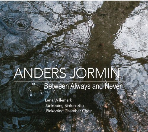 CD cover with water ripples and text: "Anders Jormin, Between Always Never.