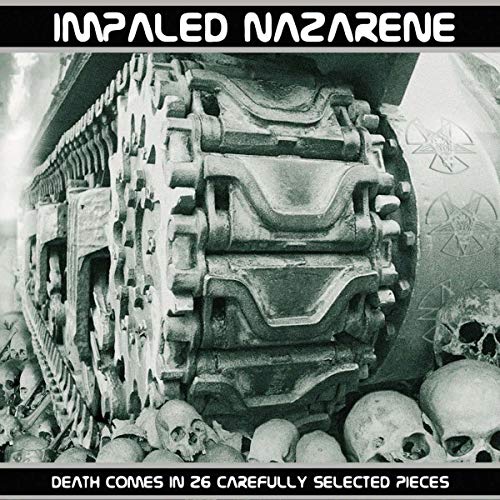 CD cover: tank treads, skulls, and band name "Impaled Nazarene.