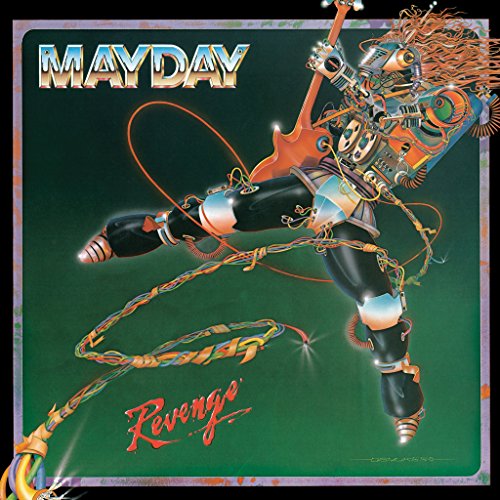 Album cover for Mayday’s “Revenge” featuring a robotic figure with a guitar.
