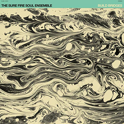 Vinyl record cover: swirling black and beige abstract marbled design.