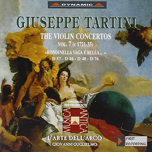 CD cover for Tartini’s violin concertos featuring classical artwork.