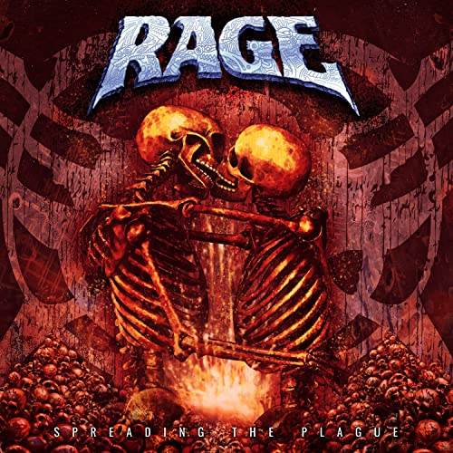 CD cover for Rage’s “Spreading the Plague” featuring skeletal figures.