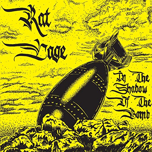 Yellow album cover with black illustration of a bomb and band name.