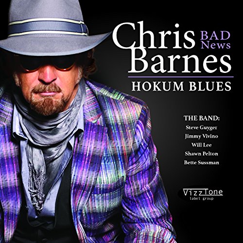 Chris Barnes in a hat and patterned jacket, album cover for "Hokum Blues.