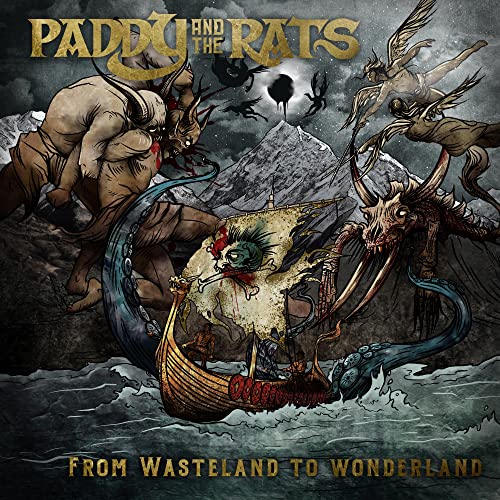 CD cover art: fantastical creatures, a ship, and a mountainous landscape.