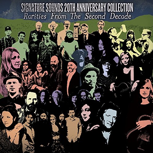 CD cover with a collage of portraits of musicians in varied colors.