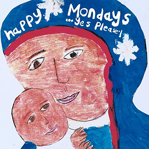 Album cover for Happy Mondays’ “…Yes Please!” featuring painted figures.