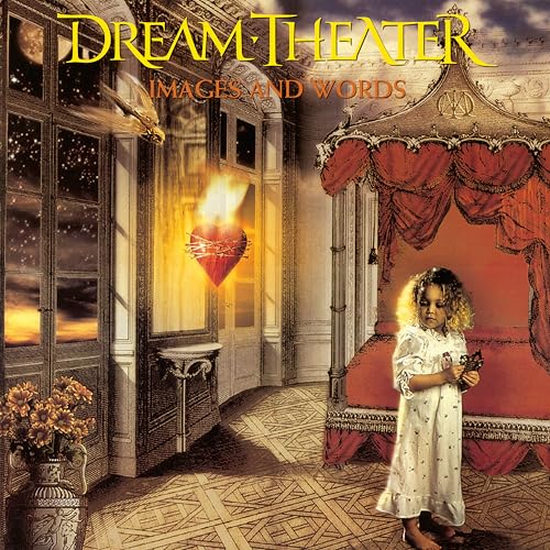 Dream Theater album cover: child, burning heart, dragon, ornate room.