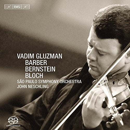 CD cover featuring violinist Vadim Gluzman playing, with text details.