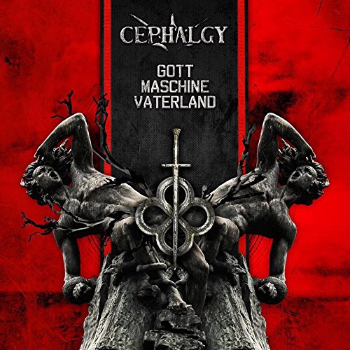 CD cover: dark figures flank a sword and symbol on red background.
