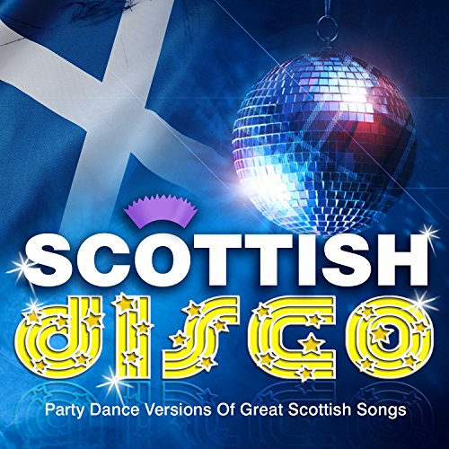 CD cover with a disco ball, Scottish flag, and text "Scottish Disco".