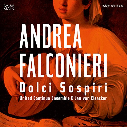 CD cover for "Dolci Sospri" by Andrea Falconieri, featuring a portrait.