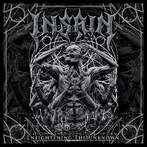 CD cover for Insain’s “Enlightening The Unknown” with distorted figure art.