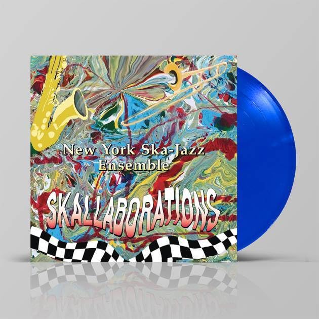Vinyl record of New York Ska Jazz Ensemble’s “Skallaborations” album.