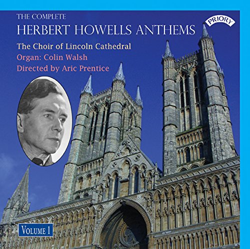 CD cover: Lincoln Cathedral and portrait of composer Herbert Howells.