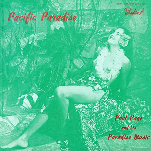 CD cover: green, woman with lei, text “Pacific Paradise” and “Paul Page”.