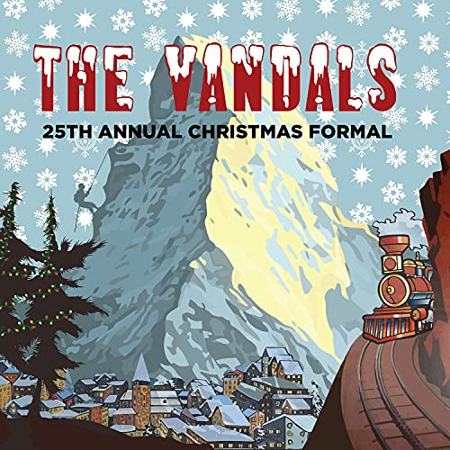 CD cover for The Vandals’ “25th Annual Christmas Formal” with winter scene.