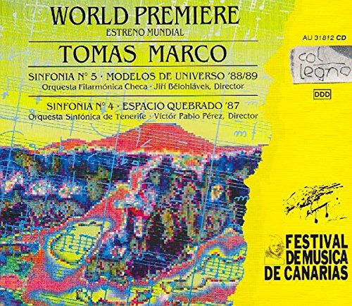 CD cover for Tomas Marco’s Symphonies no. 4 & 5, abstract art.
