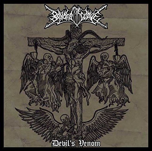CD cover: dark illustration of a demonic crucifixion scene.