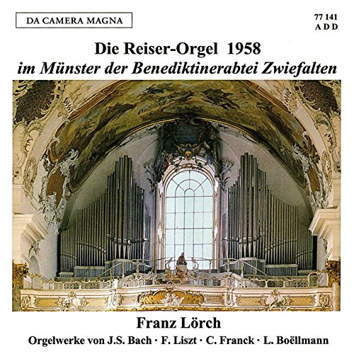 CD cover: ornate church interior with a large pipe organ, Franz Lorch.