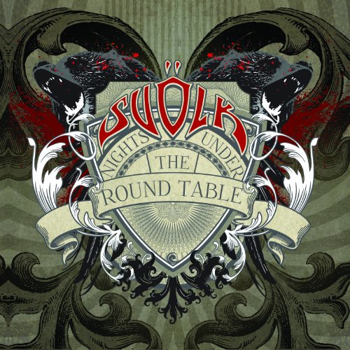 CD cover for "Svolk - Nights Under The Round Table" with ornate shield design.