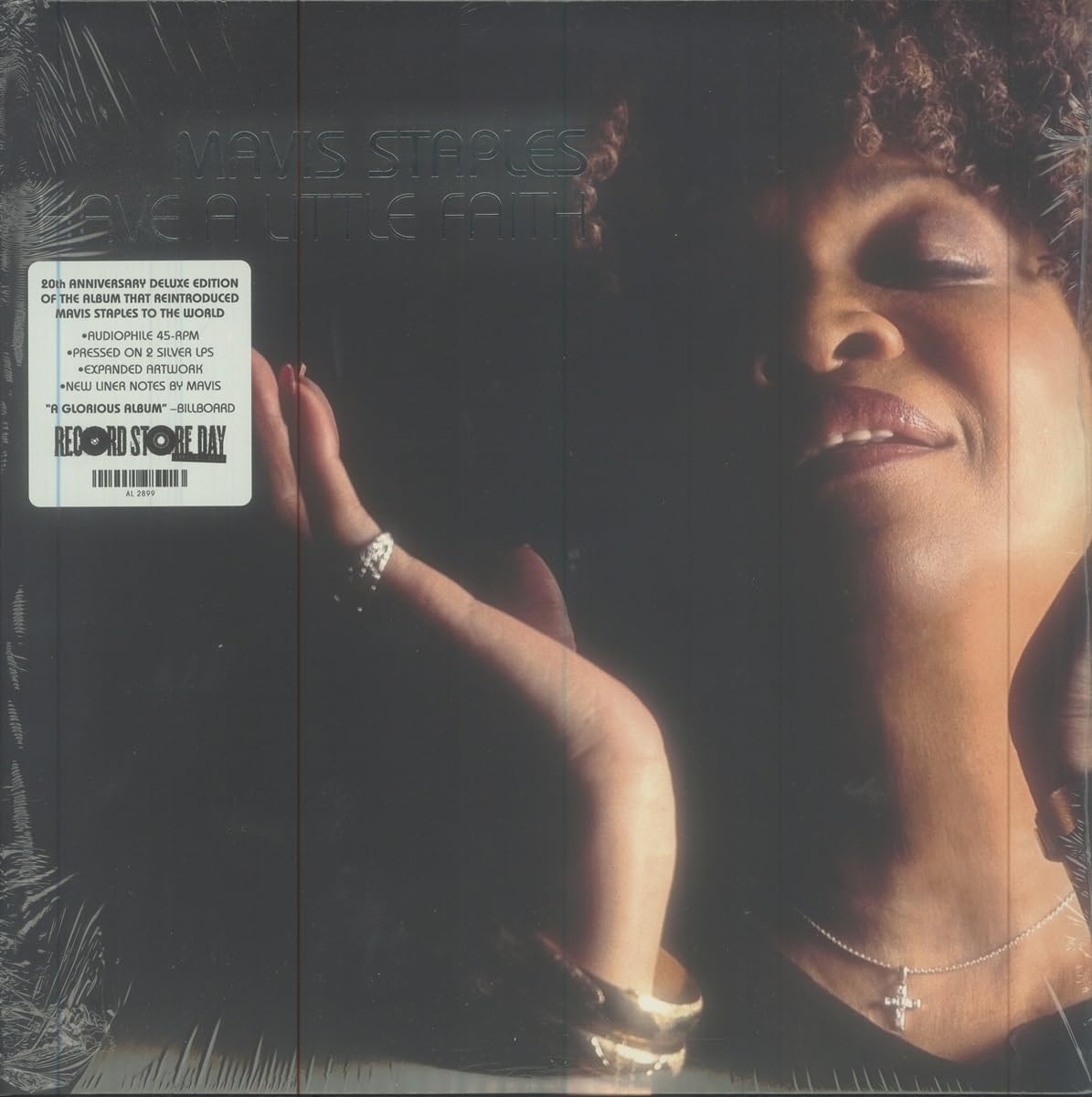 Mavis Staples “Have A Little Faith” silver vinyl record cover.