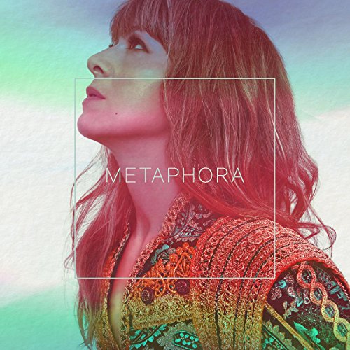 Jill Barber album cover, woman looking up with colorful, patterned clothing.