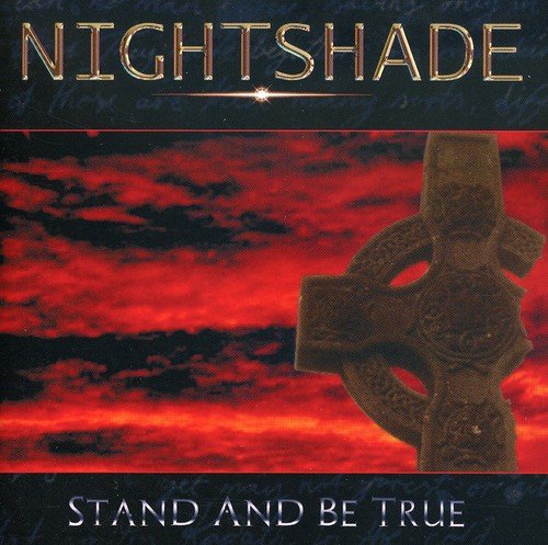 CD cover: Celtic cross silhouetted against a fiery red sky.