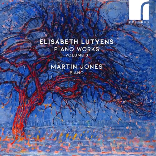 CD cover: abstract blue and red tree branches, text “Elisabeth Lutyens”.
