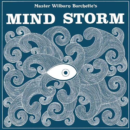 Album cover for "Mind Storm" featuring an eye within swirling lines.