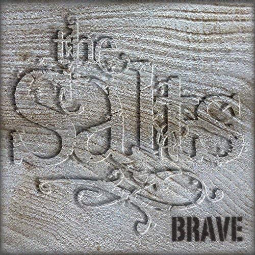 CD cover for “The Salts - Brave” with embossed lettering on wood.