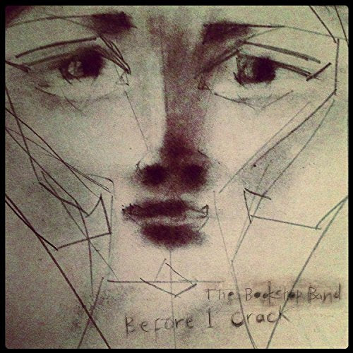Charcoal sketch of a face with geometric lines, album title below.