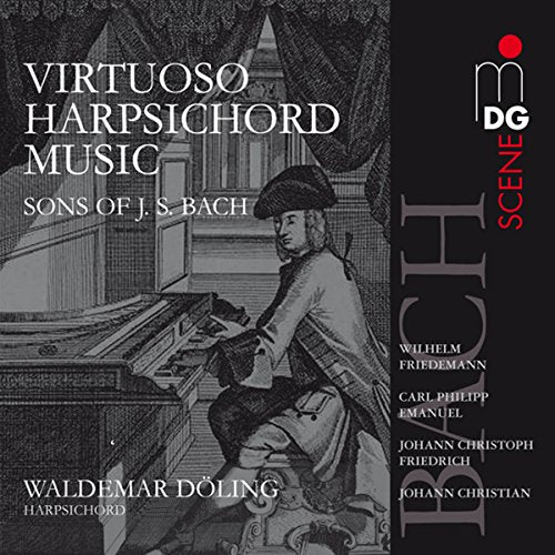 CD cover for Waldemar Döling's harpsichord music featuring Wilhelm Friedemann Bach.