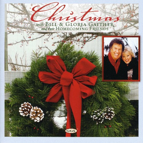 CD cover for "Christmas With Bill & Gloria Gaither" featuring a wreath.
