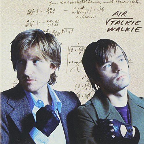 CD cover for Air’s “Talkie Walkie” featuring two men and equations.