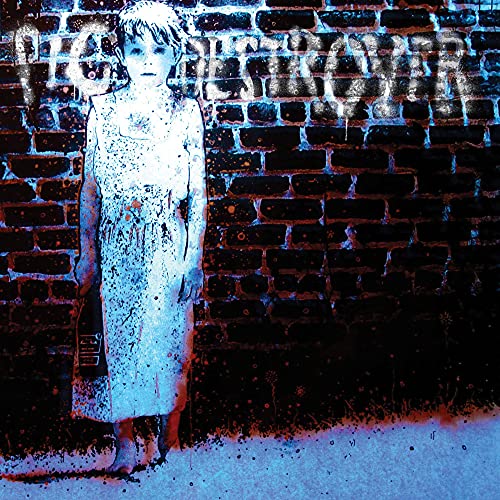 CD cover: distressed image of a young girl against a brick wall.