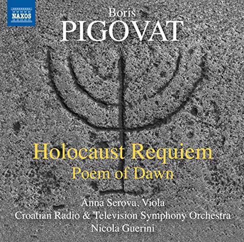 CD cover for “Holocaust Requiem” featuring a textured, dark image.