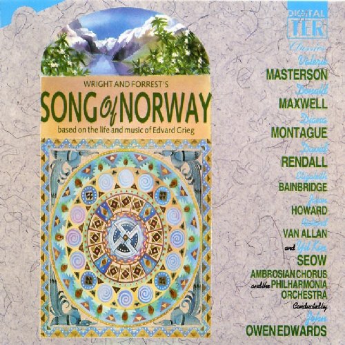 CD cover for "Song of Norway" featuring colorful folk art and landscape.