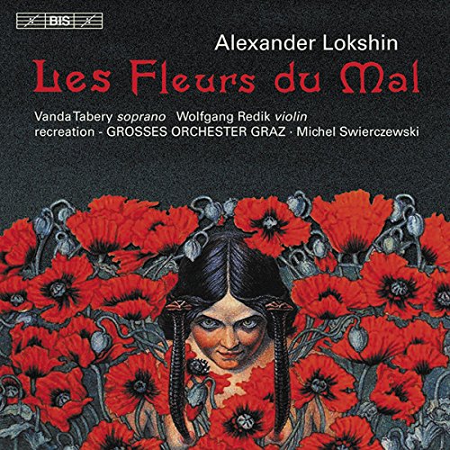 CD cover: woman’s face amidst red poppies, text naming composers and performers.