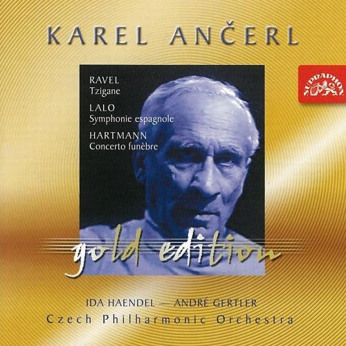 CD cover featuring a portrait of conductor Karel Ančerl in gold tones.