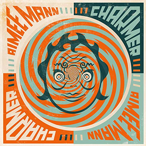 Aimee Mann "Charmer" CD cover: swirling orange and teal with a stylized face.