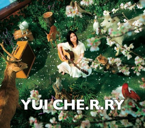 Yui album cover: woman with guitar surrounded by animals and flowers.